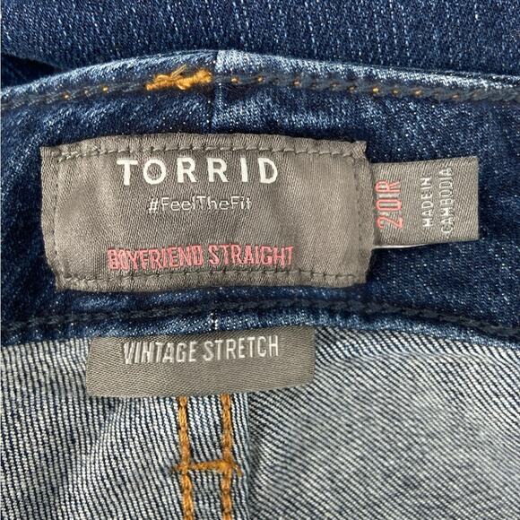 Torrid Boyfriend Straight Vintage‎ Stretch Mid-Rise Plus Jean 20 - Picture 4 of 6